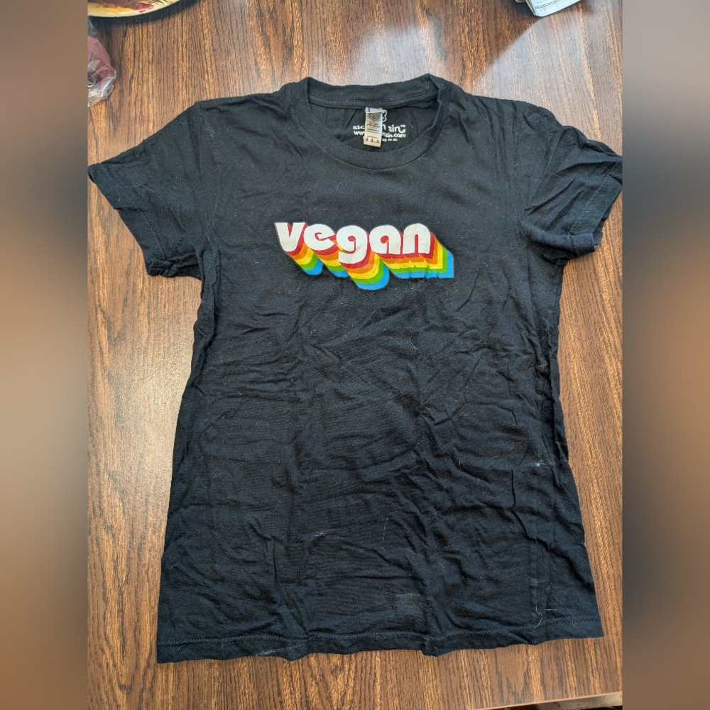 Black Vegan Graphic T-Shirt